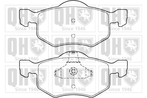 QUINTON HAZELL Комплект тормозных колодок, дисковый тормоз BP1408